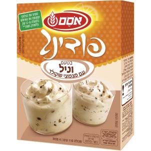 פודינג אינסטנט בטעם וניל עם פצפוצי שוקולד 